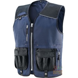 GILET 60% COTONE 40% POLIESTERE  RINFORZI IN POLIESTERE  COLORE BLU NERO  TG  M XXL