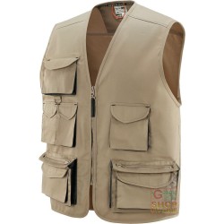 GILET 65% POLIESTERE 35% COTONE MULTITASCHE CON PORTABADGE