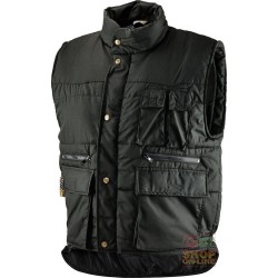 GILET COTONE POLIESTERE MULTITASCHE IMBOTTITO COLORE NERO TG S