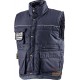 GILET COTONE POLIESTERE MULTITASCHE IMBOTTITO CON PORTABADGE