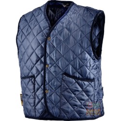 GILET HUSKY IN NYLON PVC TRAPUNTATO  COLORE BLU  TG  M L XL XXL