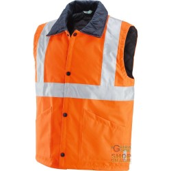 GILET IN TESSUTO GB TEX CON BANDE 3M  EN 471   EN 343  COLORE ARANCIO  TG  S XXL