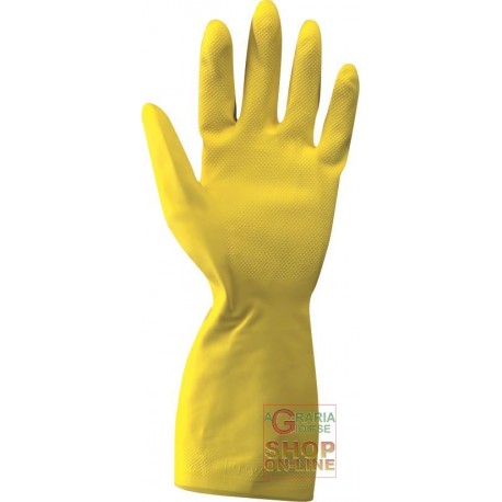 GUANTI IN LATTICE CM 31 COLORE GIALLO TG 6 6 5 7 7 5 8 8 5 9 9