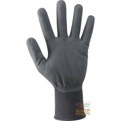 GUANTI IN NYLON RICOPERTI IN SCHIUMA DI POLIURETANO A BASE ACQUOSA  COLORE NERO  TG  7 10