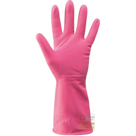 GUANTO GOMMA ROSA TG S M L XL