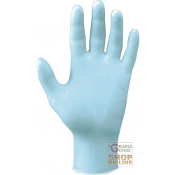 GUANTO NITRILE AMBIDESTRO SENZA POLVERE COLORE AZZURRO TG S M L