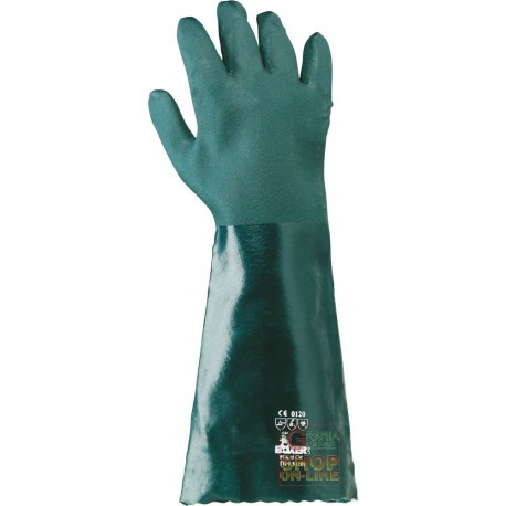 GUANTO PVC CM 45 COLORE VERDE TG 9 5