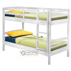 LETTO A CASTELLO CON TRASFORMAZIONE IN 2 LETTI SINGOLI Cm. 200x102x148H BIANCO