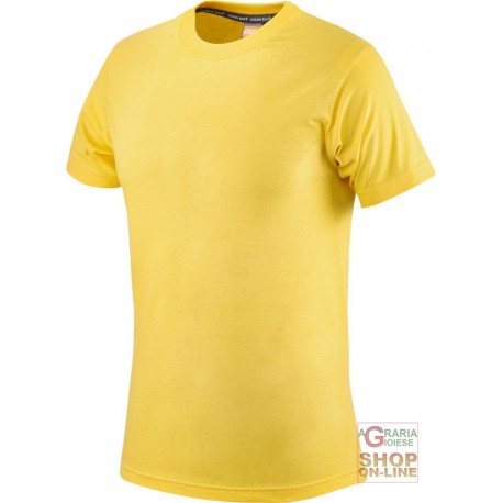 MAGLIETTA COTONE MEZZA MANICA GR 145 COLORE GIALLO TG S XXL