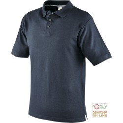 MAGLIETTA POLO 100% COTONE CARDATO  COLORE BLU  TG  S XXL