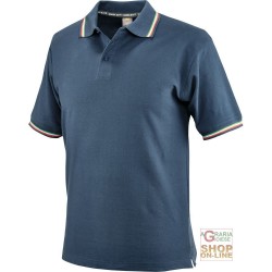 MAGLIETTA POLO 100% COTONE CARDATO  COLORE BLU  TG  S XXL