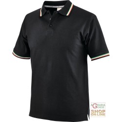 MAGLIETTA POLO 100% COTONE CARDATO  COLORE NERO  TG  S XXL