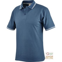 MAGLIETTA POLO 100% COTONE CARDATO GR  190  COLORE BLU  TG  S XXL