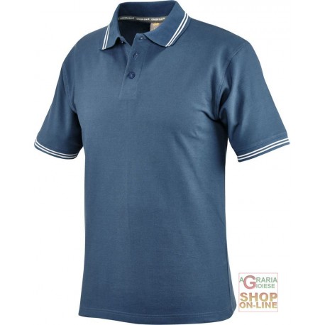 MAGLIETTA POLO 100% COTONE CARDATO GR 190 COLORE BLU TG S XXL