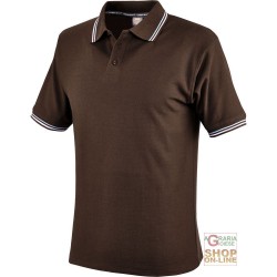 MAGLIETTA POLO 100% COTONE CARDATO GR  190  COLORE MARRONE  TG  S XXL