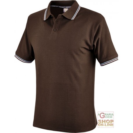 MAGLIETTA POLO 100% COTONE CARDATO GR 190 COLORE MARRONE TG S