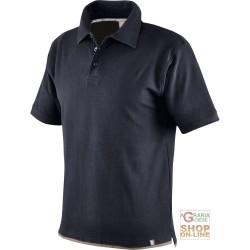 MAGLIETTA POLO 100% COTONE CARDATO GR  190  COLORE NERO TORTORA  TG  S XXL