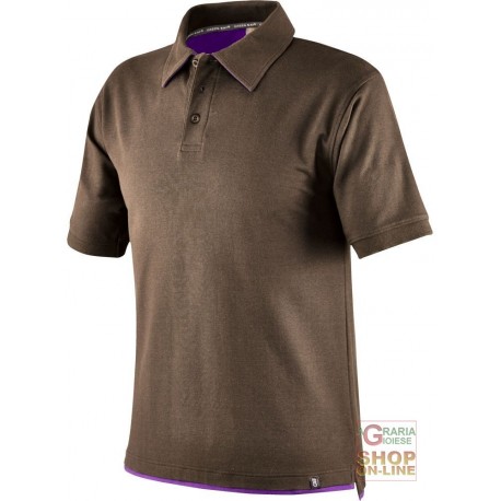 MAGLIETTA POLO 100% COTONE CARDATO GR 190 COLORE TORTORA VIOLA