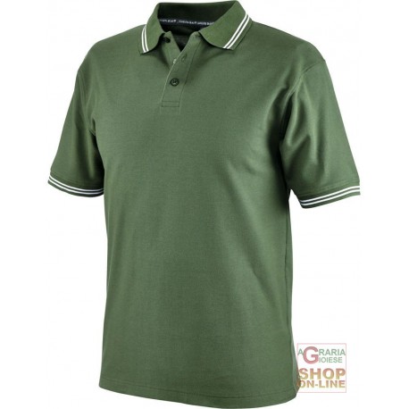 MAGLIETTA POLO 100% COTONE CARDATO GR 190 COLORE VERDE TG S XXL