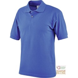 MAGLIETTA POLO 100% COTONE PETTINATO GR  190 CA  COLORE AZZURRO ROYAL  TG  M XXL