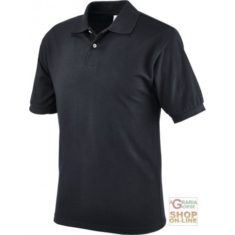 MAGLIETTA POLO 100% COTONE PETTINATO GR 190 CA COLORE NERO TG S