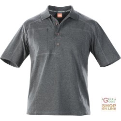 MAGLIETTA POLO 95% COTONE  5% SPANDEX  MANICA CORTA  COLORE GRIGIO SCURO  TG  S XXL